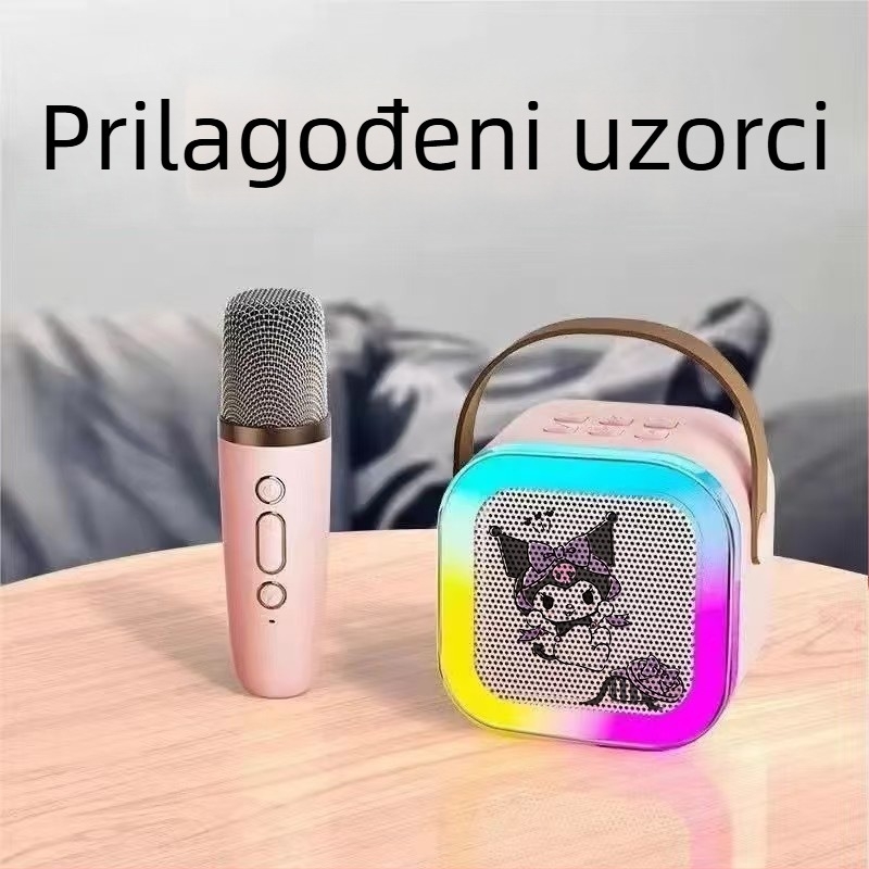 K12 Bluetooth All-in-One Karaoke zvučnik, prijenosni mini bežični vanjski zvučnik s prilagođenim uzorkom