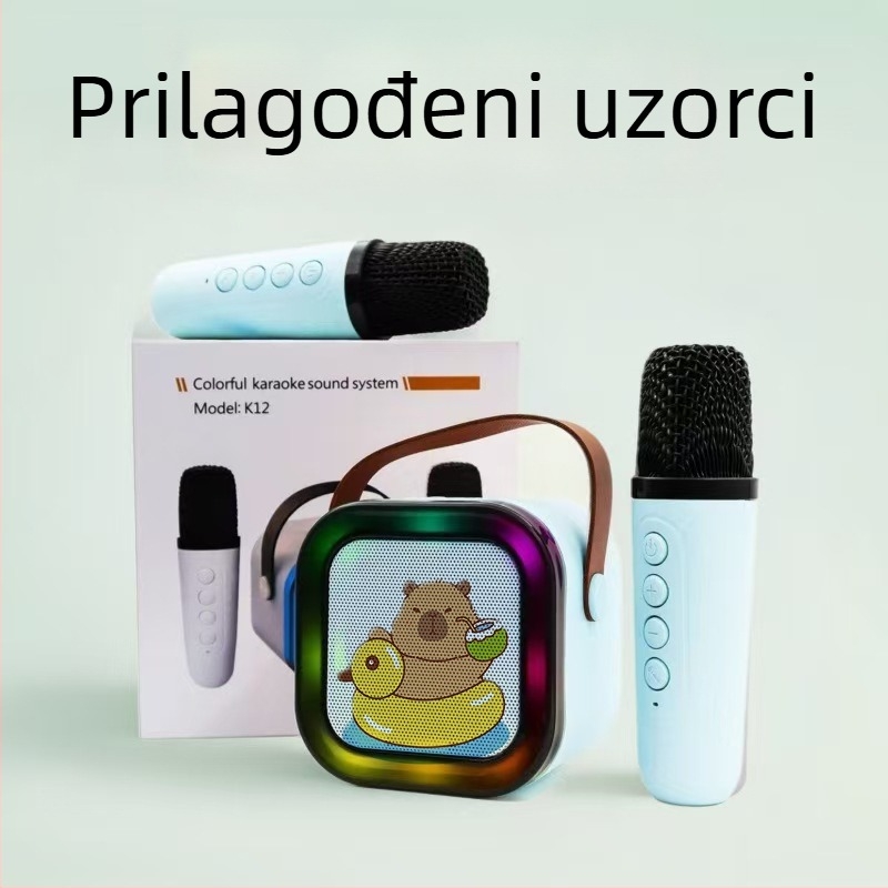 K12 Bluetooth All-in-One Karaoke zvučnik, prijenosni mini bežični vanjski zvučnik s prilagođenim uzorkom