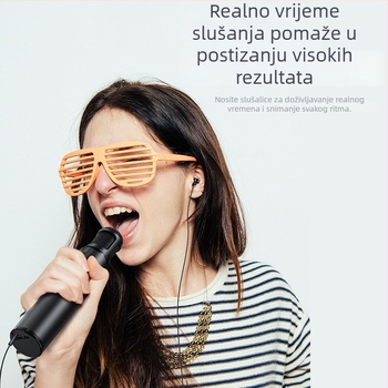 Lebo K1 karaoke mikrofon s ugrađenim audio sučeljem, Bluetooth 4.2, snaga 5W×2, SNR ≥100 dB za prijenos uživo