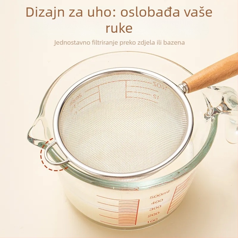 Bodis Nehrđajući čelik mrežasto sito za kuhinju, sito za brašno, višefunkcionalno, prilagodljivo