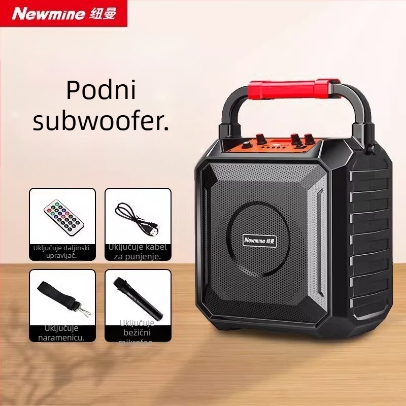 Newman prijenosni Bluetooth zvučnik za vanjsku upotrebu i karaoke, 18W, Bluetooth 5.0, baterija 4000-6000 mAh, raspon frekvencija 80 Hz-18 kHz, SNR ≥75 dB