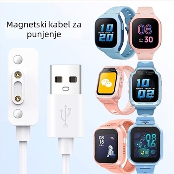 Magnetski kabel za napajanje i prijenos podataka za Mi Rabbit 5C dječji pametni sat; kompatibilan s Xiaoxun Y2/S3