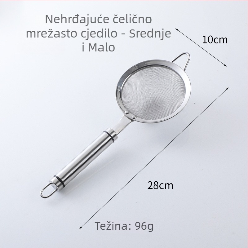Jialebao – 304 nehrđajući čelik, ručno sito za filtriranje soka i sojinog mlijeka, višenamjensko sito za brašno i žlica za prženje
