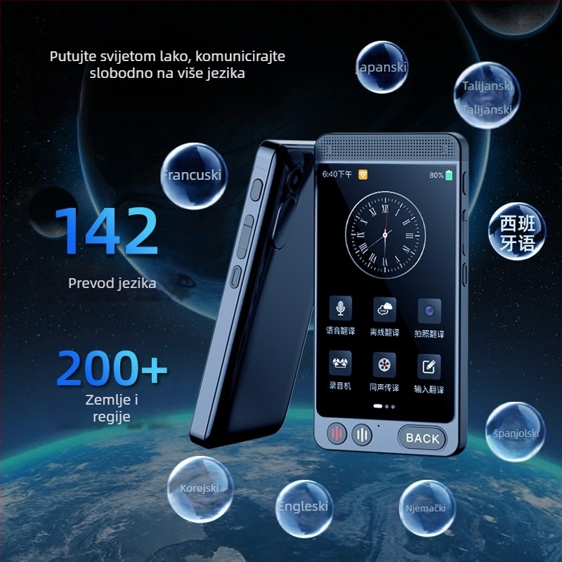 Višestruki prevoditelj s Androidom, Bluetoothom, rad gumbima, ABS kućište