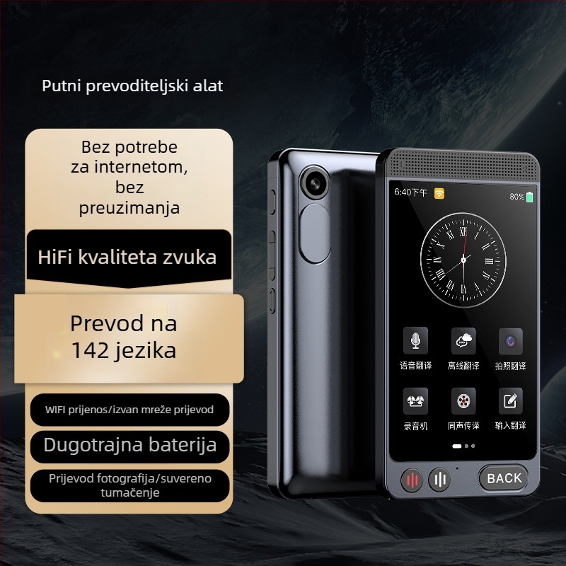 Višestruki prevoditelj s Androidom, Bluetoothom, rad gumbima, ABS kućište