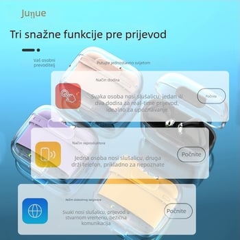 Junyue J207 slušalice za prijevod s Bluetoothom, domet 10 m, dijaloški prijevod