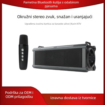 Karaoke Bluetooth zvučnik, prijenosni za kuću i vani, Bluetooth 5.1; 20W; raspon frekvencija 100Hz-20kHz; SNR ≥95dB; IPX4 vodootporan