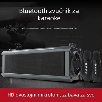 Karaoke Bluetooth zvučnik, prijenosni za kuću i vani, Bluetooth 5.1; 20W; raspon frekvencija 100Hz-20kHz; SNR ≥95dB; IPX4 vodootporan
