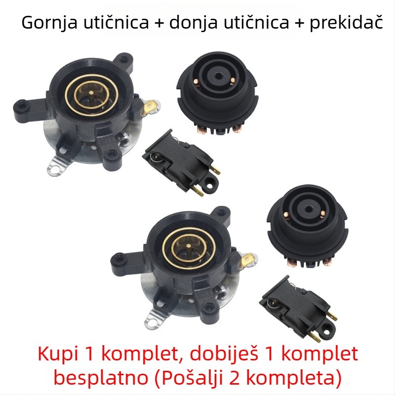 Univerzalna baza za električni čajnik s regulatorom temperature, konektorom i spojnom utičnicom