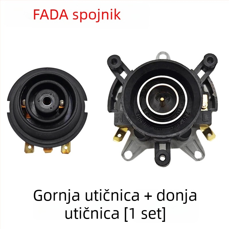 Univerzalna baza za električni čajnik s regulatorom temperature, konektorom i spojnom utičnicom