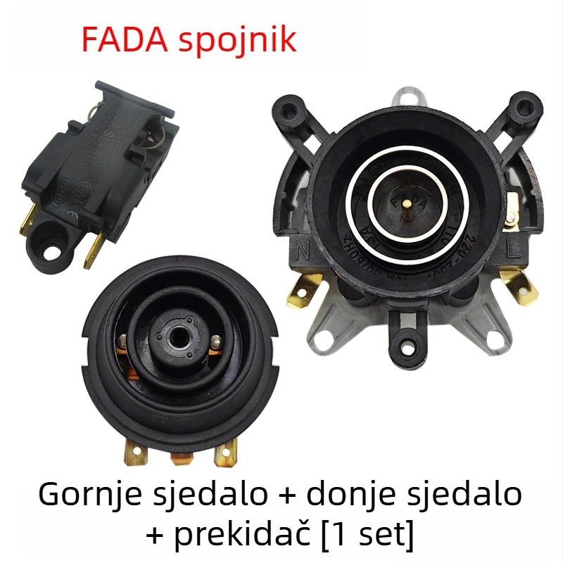 Univerzalna baza za električni čajnik s regulatorom temperature, konektorom i spojnom utičnicom