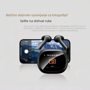 AI slušalica za prijevod - real-time simultani prijevod, dvosmjerni dvojezični dijalog, kompatibilno s iOS