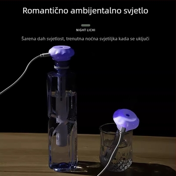USB ovlaživač zraka za prostorije do 10 m², rezervoar 0,5–1 L, 1 izlaz magle, tiho rad 36–45 dB, USB napajanje 5V/1A