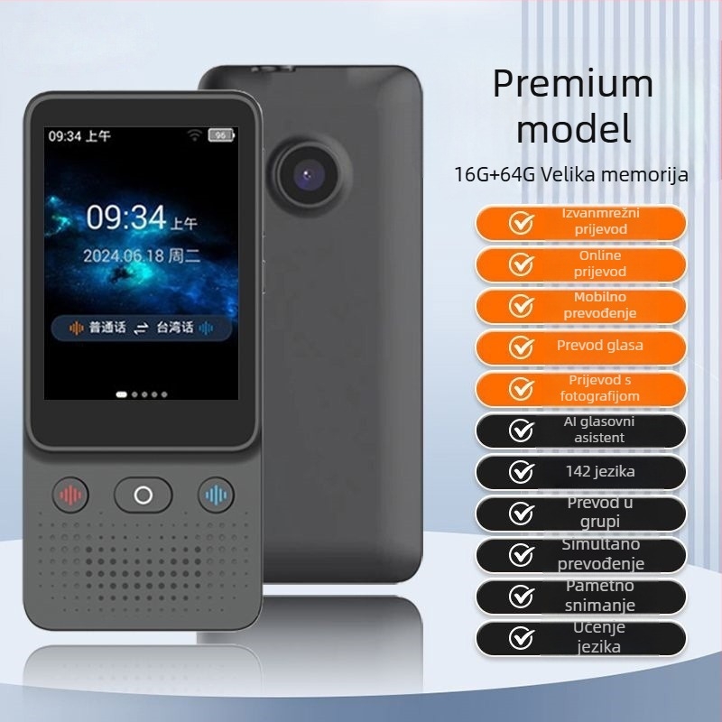 Offline pametni prevoditelj S09 – Višejezični glasovni i fotografijski prijevod uz simultano prevođenje