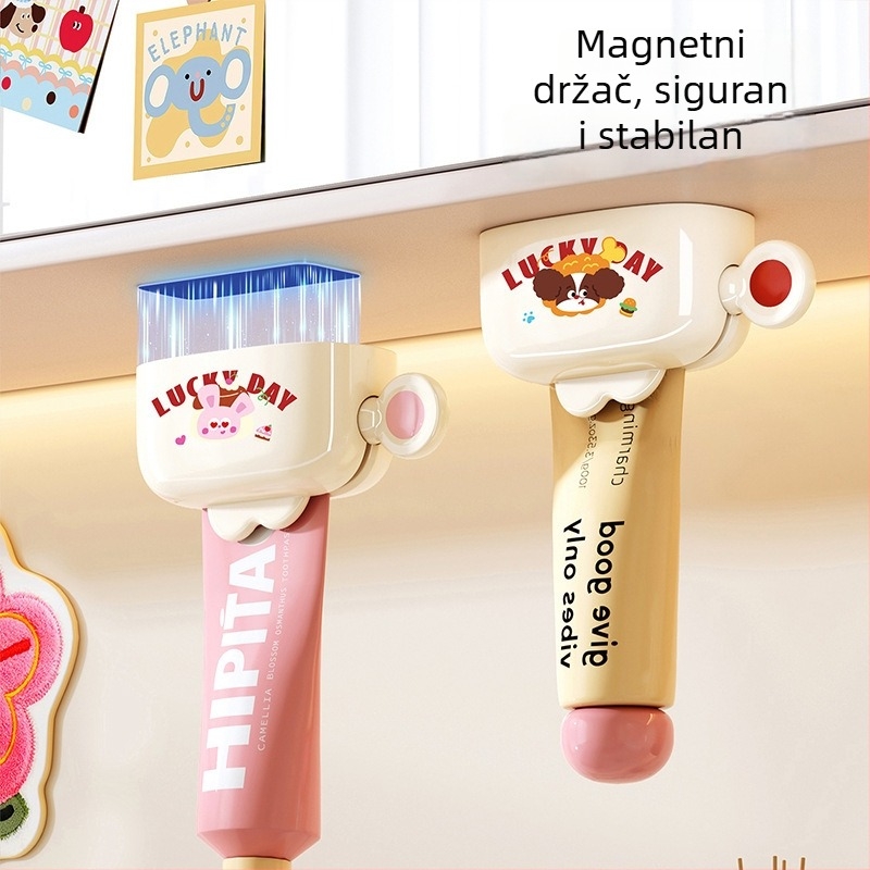 Zidni klip za pastu za zube i klip za sredstvo za čišćenje lica, Keeping safe, opće namjene, 2 stila