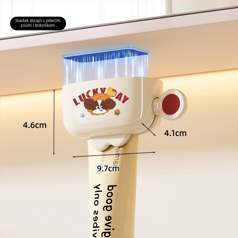 Zidni klip za pastu za zube i klip za sredstvo za čišćenje lica, Keeping safe, opće namjene, 2 stila