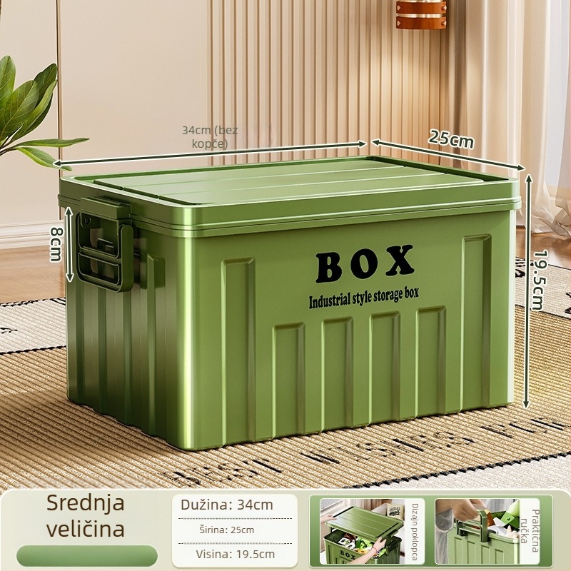 Kutija za kampiranje i pohranu, industrijskog stila, PP materijal, kapacitet 10-20 L, model Z90018945
