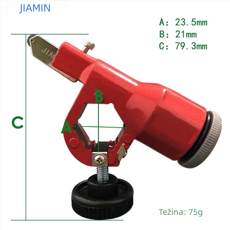 Valjkasti tip alata za rezanje staklenih pločica s nožnim kotačićima 3 mm i 6 mm, Jia Min