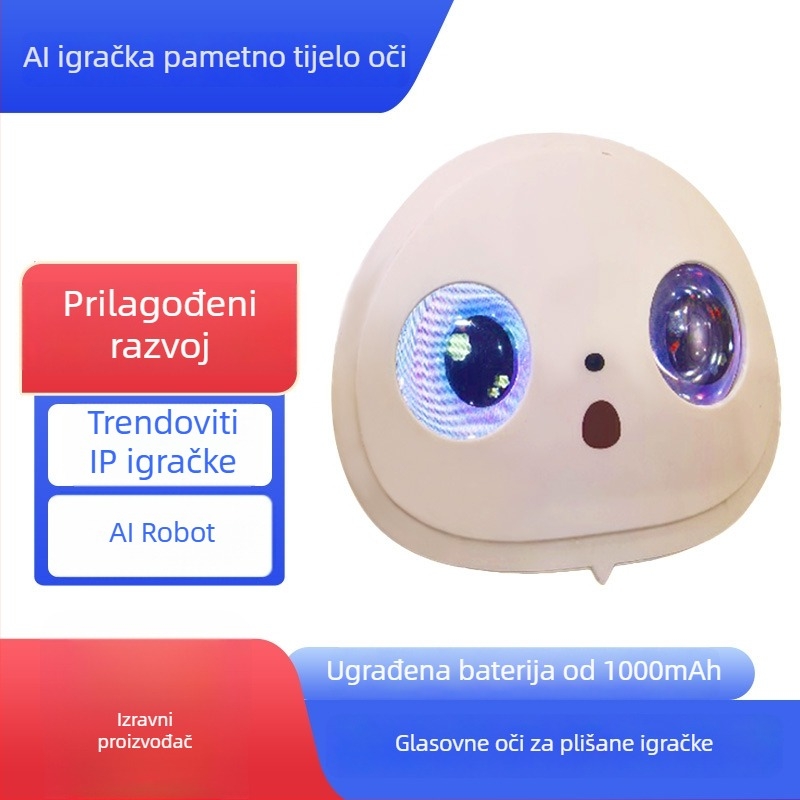 AI očni modul s modelom izraza oka, binokularni paket izraza, ugrađena baterija 1000mAh, Bluetooth podrška