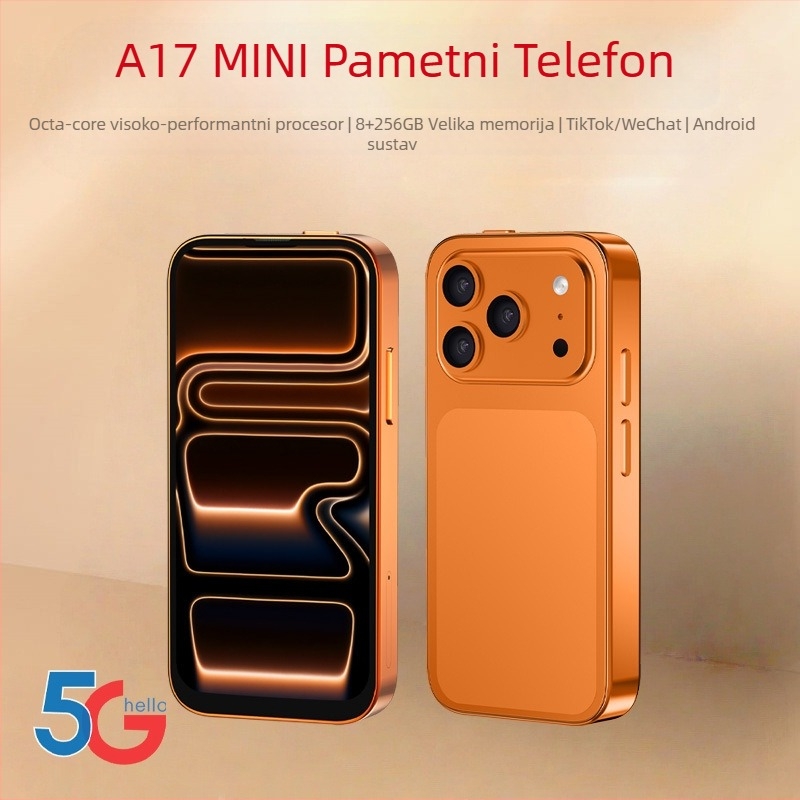 Mini pametni telefon 5G s punom mrežnom kompatibilnošću, model A17 – gaming telefon za studente