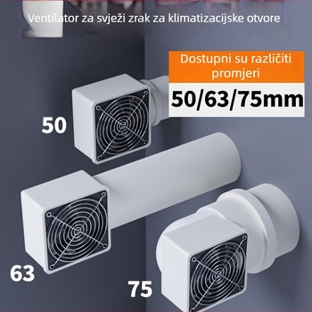 Ventilator za svježi zrak bez bušenja za otvor klima uređaja – spavaća soba, uklanjanje mirisa i formaldehida, buka 36–45 dB