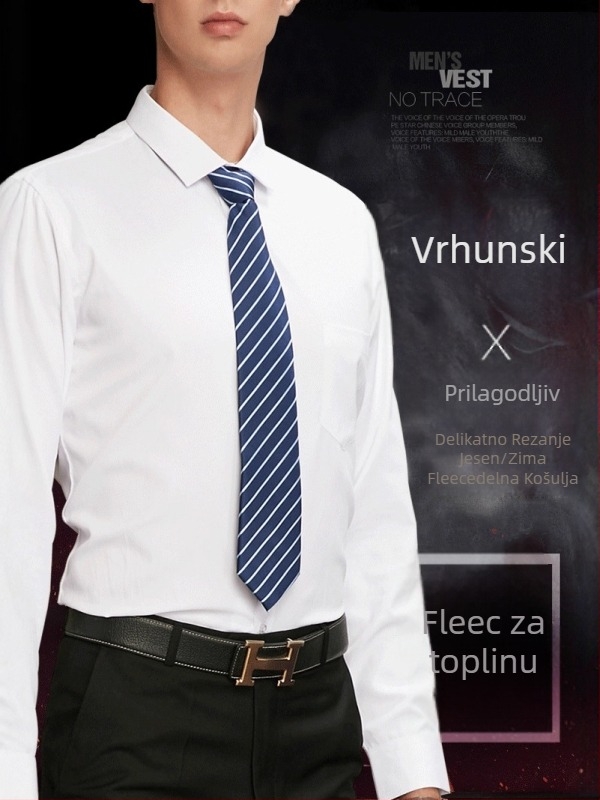 Zimska flis košulja za muškarce, dugi rukav, izdržljiva poliester tkanina, otporna na nabiranje, mogućnost izšivanja ili tiskanja loga