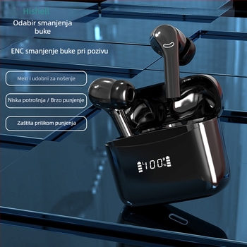 hishell j5 Pro Bluetooth slušalice za prijevod s glasovnim dijalogom, podrška višestrukih jezika, domet 10 m, dodirno upravljanje
