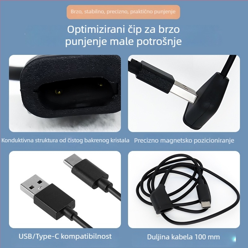 Punjački kabel Rayneo V3 Slim s magnetskim punjačem za ThunderBird pametne naočale, V3 AI naočale za snimanje