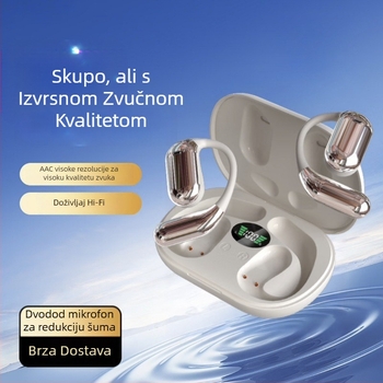Bluetooth slušalica za otvoreno uho, dodirni zaslon, digitalni prikaz, Bluetooth 5.4, 8 sati trajanja baterije