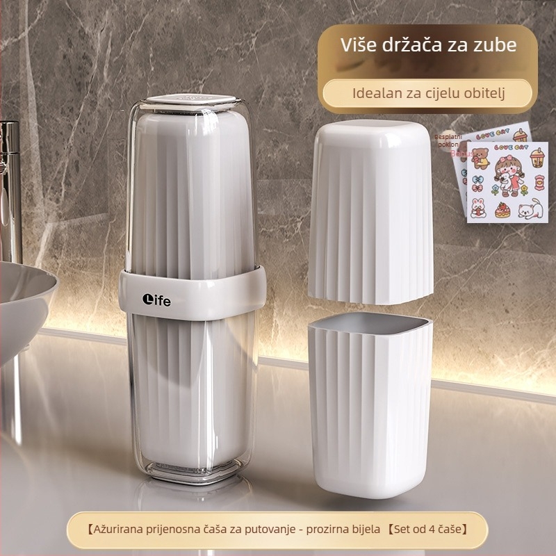 Putni set četkice za zube s kutijom za pohranu i čašom za ispiranje (Brend: Four Seasons; Materijal: Drugo; Logo: Ne; Prilagodba: Ne)
