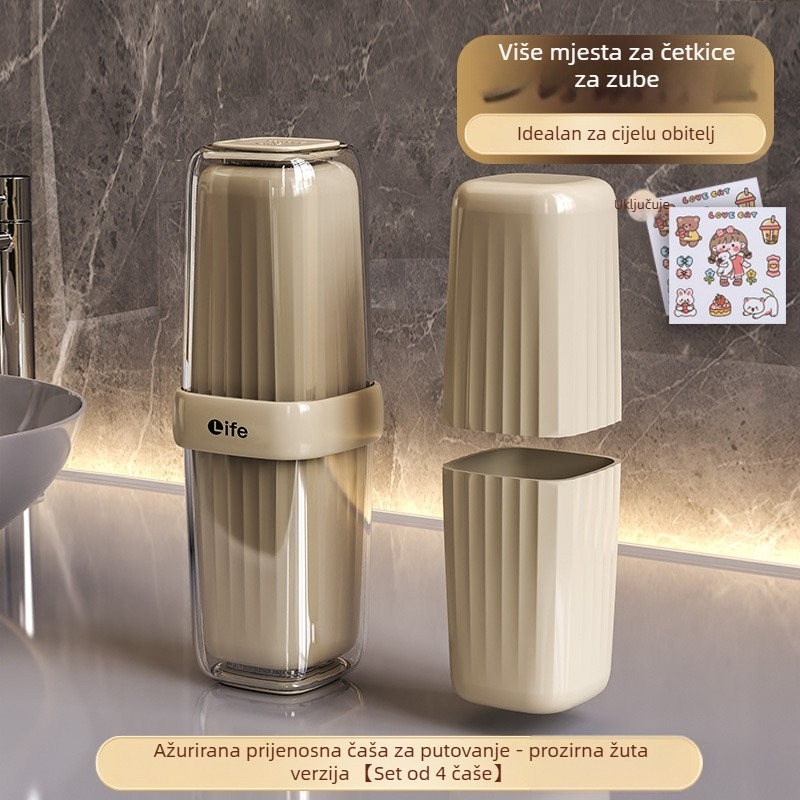 Putni set četkice za zube s kutijom za pohranu i čašom za ispiranje (Brend: Four Seasons; Materijal: Drugo; Logo: Ne; Prilagodba: Ne)