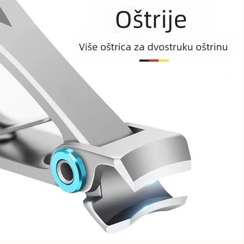Set alata za nokte od nehrđajućeg čelika: kliješta i škare za nokte, prijenosni, veliki otvor