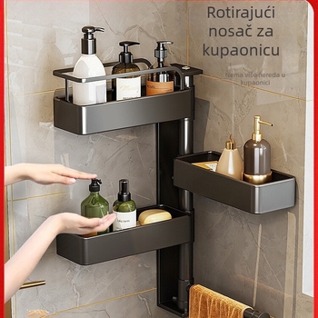 Okretna kupaonska polica za umivaonik i WC, 4 etaže, CE certifikat EU, stil laganog luksuza
