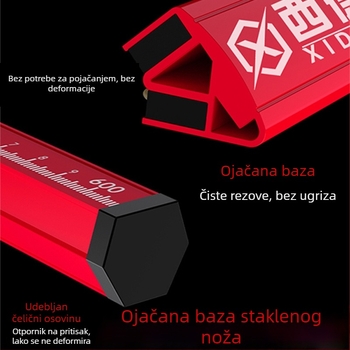 Sidno T-tip rezač stakla s valjkom, dizajn drag knife za rezanje stakla i pločica