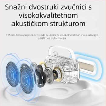 Bežični Bluetooth karaoke zvučnik s ugrađenim mikrofonom – prenosni all-in-one zvučni sustav, 10W, Bluetooth 5.0, 150Hz-20kHz, domet 10m