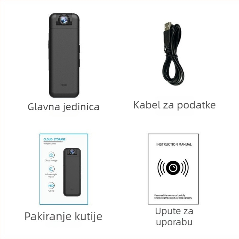 Pametna vanjska kamera, 1080p, 4mm objektiv, noćni prikaz, ugrađeni mikrofon, kontrola putem mobilne aplikacije, skladištenje u oblaku