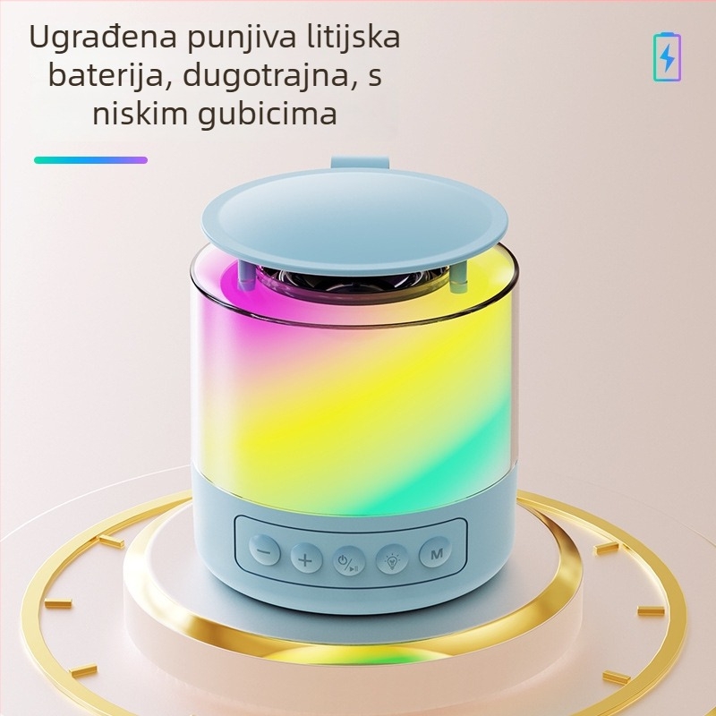 Projektor zvjezdano nebo Bluetooth karaoke zvučnik, sve-u-jednom s mikrofonom, Bluetooth 5.1, 5W, opseg 100 Hz–20 kHz, SNR ≥85 dB, ugrađena baterija