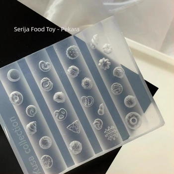 Kalup za nokte – smola, crtani motiv, oblici: torta, kruh, čašica za desert