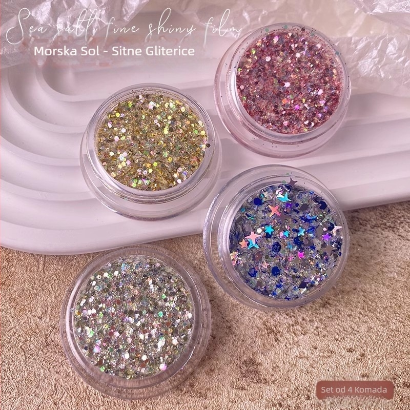 DIY ukrasi za nokte s glitter miksom, 32 g, aluminijev oksid, motiv Godina Konja