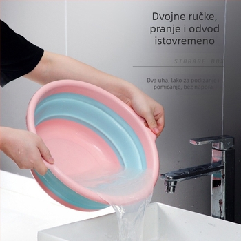 Sklopivi dječji stalak za umivanje - karikaturni dizajn, plastika, bruto težina 0.5 kg, lansirano ljeto 2021