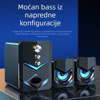 SADA stolni zvučnik za PC/Notebook s Bluetoothom, 2.1-kanalni subwoofer