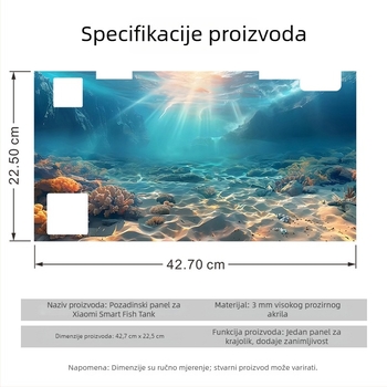 Pozadina za akvarij - akril, mini oblik, krajolinsko uređenje, glavna svrha: uređenje akvarija, funkcija: drugo