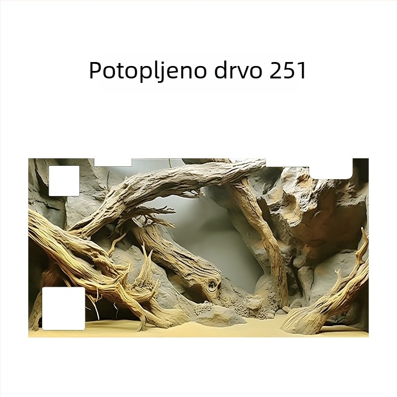 Pozadina za akvarij - akril, mini oblik, krajolinsko uređenje, glavna svrha: uređenje akvarija, funkcija: drugo