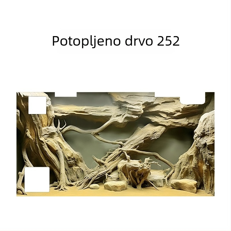 Pozadina za akvarij - akril, mini oblik, krajolinsko uređenje, glavna svrha: uređenje akvarija, funkcija: drugo