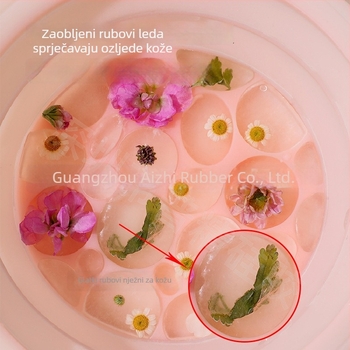 Silikonska sklopiva ledena posuda za lice, prijenosna ledena posuda, ledena terapija za pranje lica, vanjska upotreba