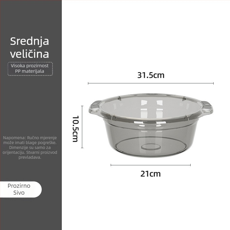 Plastična posuda za kućanstvo, debelog i izdržljivog dizajna, za pranje lica i povrća (Materijal: Drugo; Neto težina: 120–150 g; Pakiranje: 60/80 kom; Bruto težina: ispod 0,5 kg; Lansiranje: 2025)
