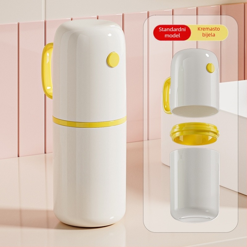 Mini putni set za djecu: čašica za pranje zuba, četkica za zube, zubna pasta, čašica za ispiranje usta, prijenosni higijenski set