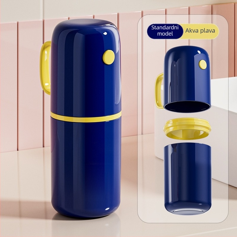 Mini putni set za djecu: čašica za pranje zuba, četkica za zube, zubna pasta, čašica za ispiranje usta, prijenosni higijenski set