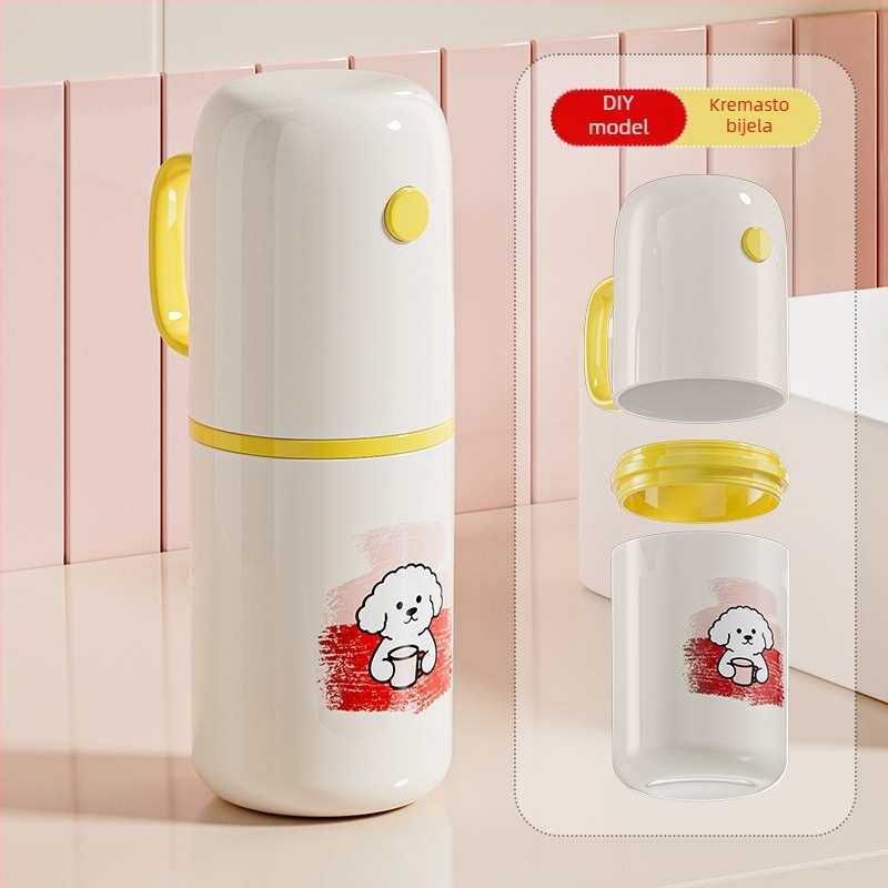 Mini putni set za djecu: čašica za pranje zuba, četkica za zube, zubna pasta, čašica za ispiranje usta, prijenosni higijenski set