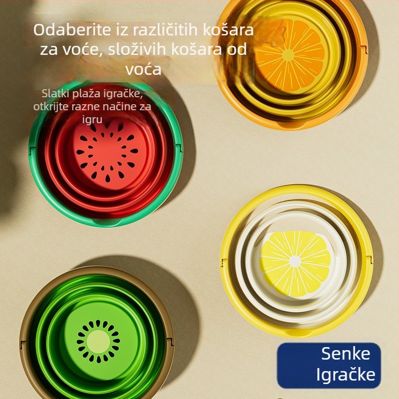 Sklopiva plastična kanta za plažu – za djecu 4–6 godina, igra za pijesak, 3C certificirano (Kod 2024152202054027)
